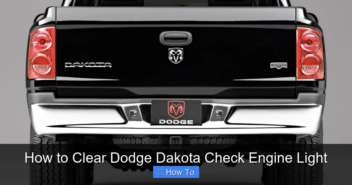 How to Clear Dodge Dakota Check Engine Light
