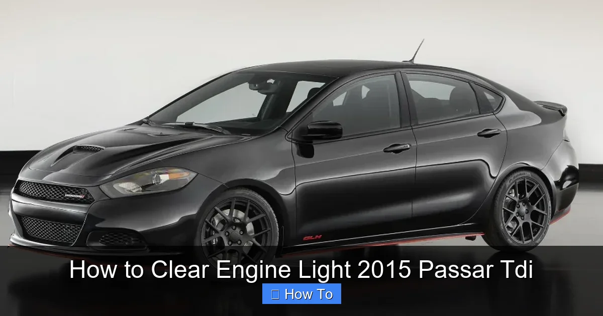 How to Clear Engine Light 2015 Passar Tdi