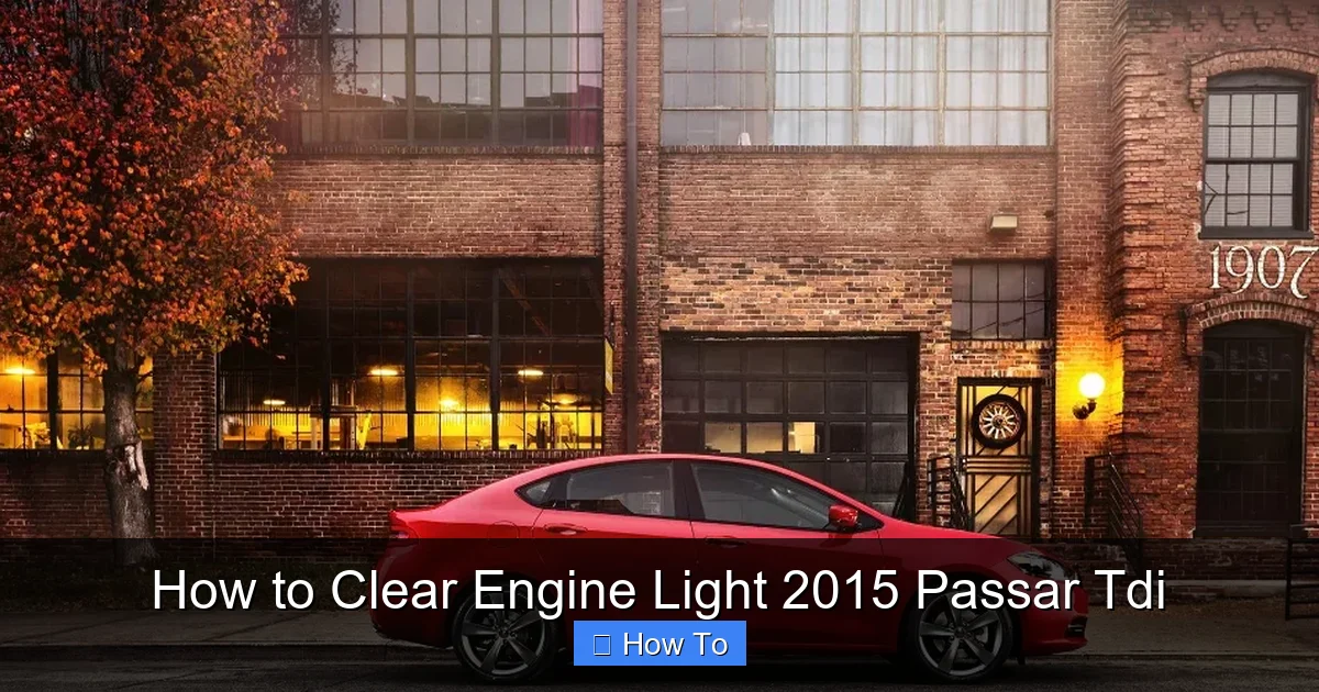 How to Clear Engine Light 2015 Passar Tdi
