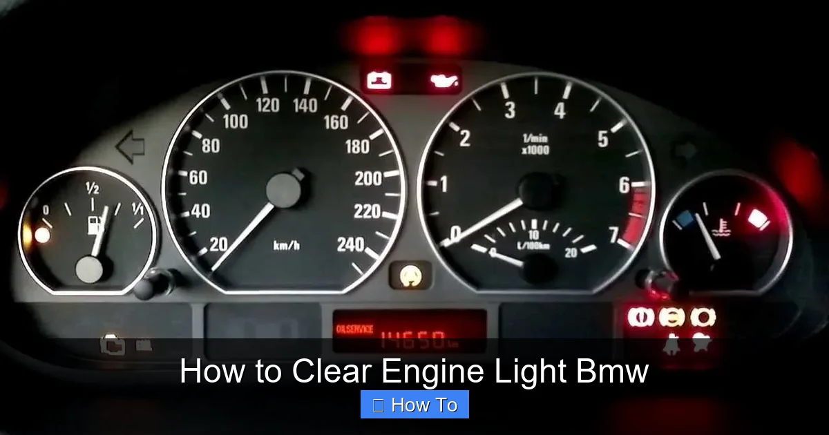 How to Clear Engine Light Bmw