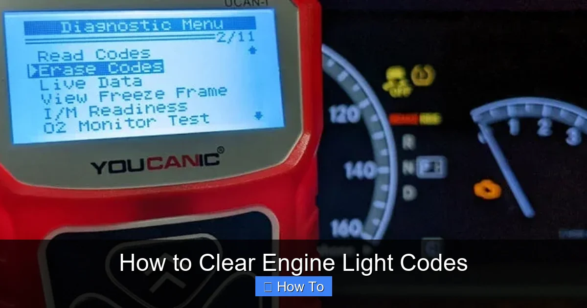 How to Clear Engine Light Codes