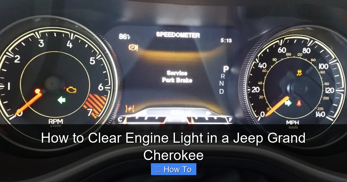 How to Clear Engine Light in a Jeep Grand Cherokee