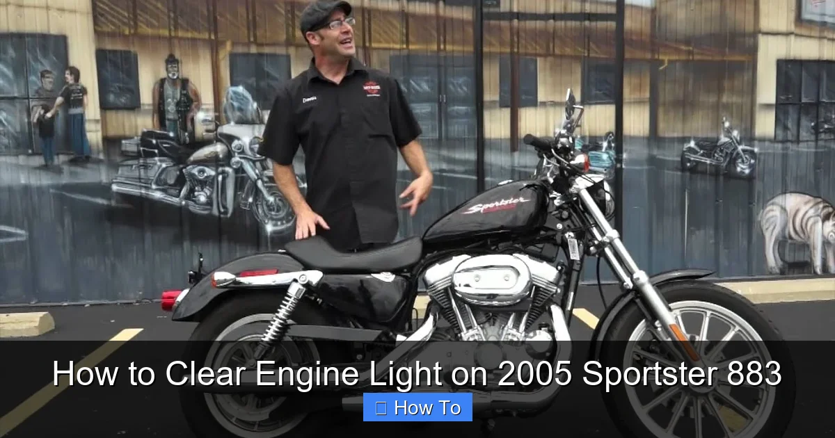 How to Clear Engine Light on 2005 Sportster 883