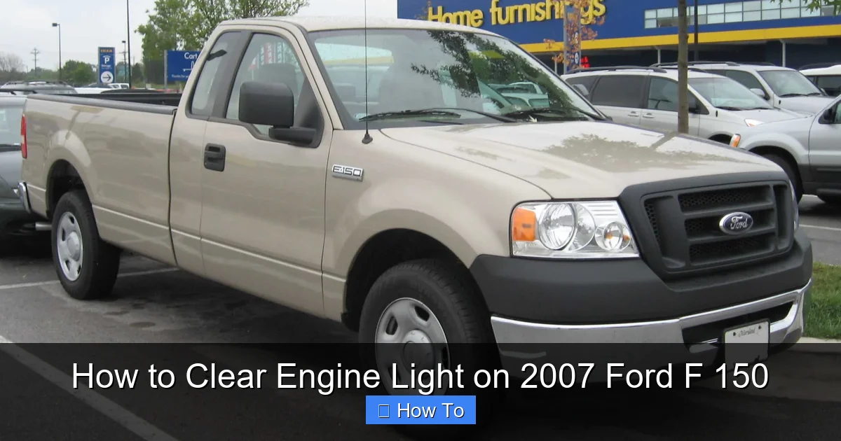 How to Clear Engine Light on 2007 Ford F 150