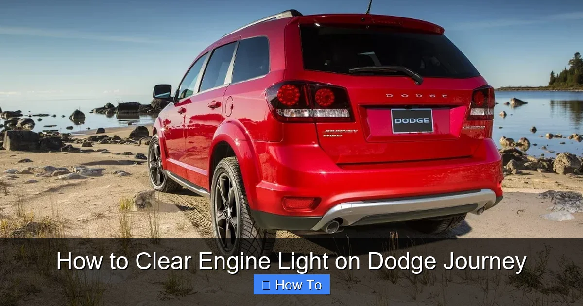How to Clear Engine Light on Dodge Journey