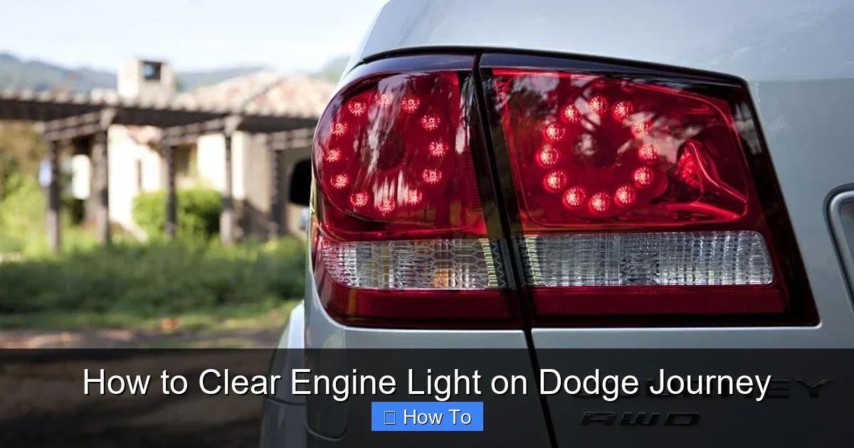 How to Clear Engine Light on Dodge Journey