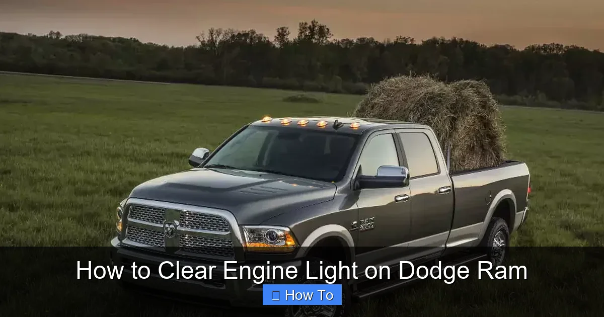 How to Clear Engine Light on Dodge Ram