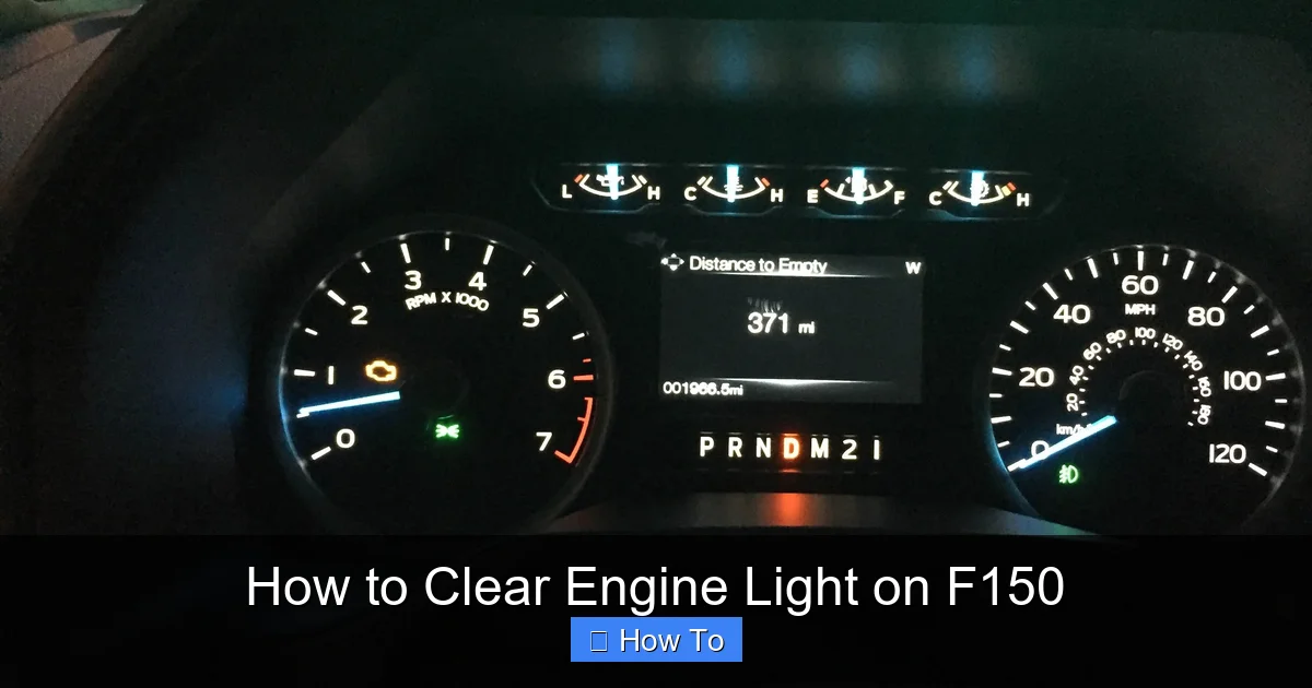 How to Clear Engine Light on F150