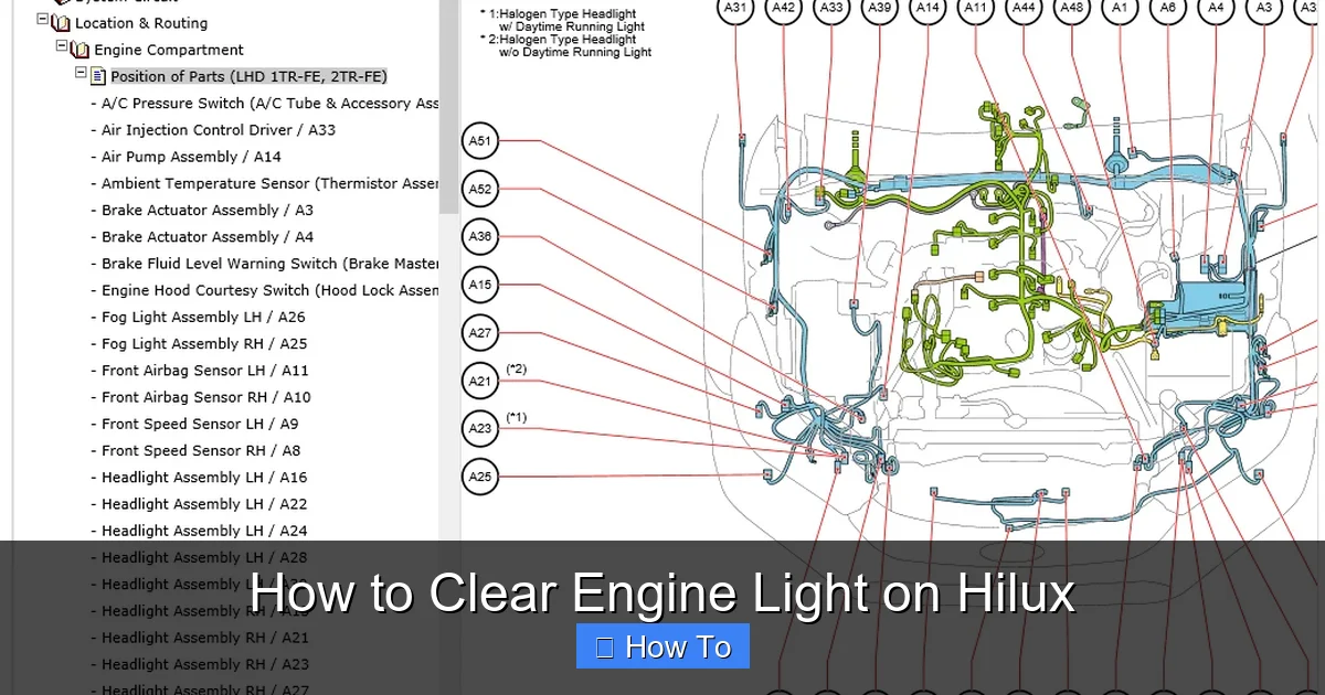 How to Clear Engine Light on Hilux