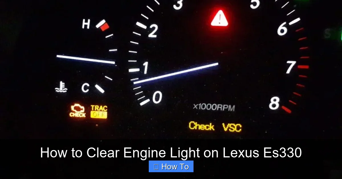 How to Clear Engine Light on Lexus Es330