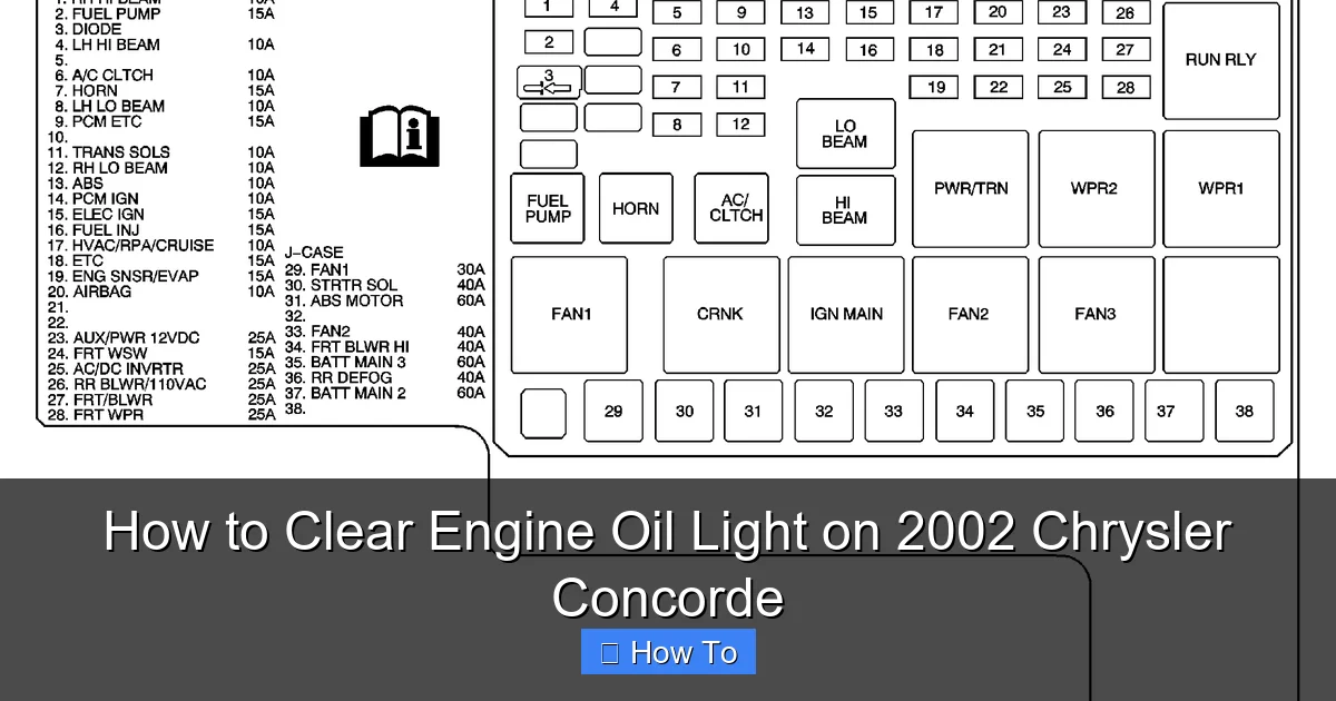 How to Clear Engine Oil Light on 2002 Chrysler Concorde