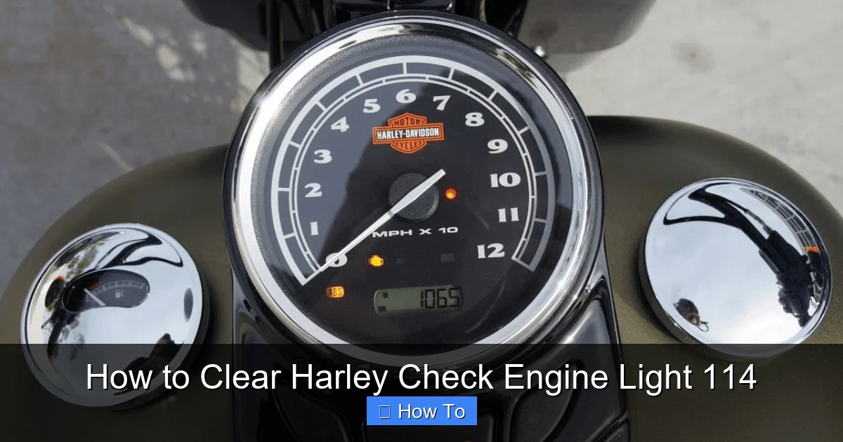 How to Clear Harley Check Engine Light 114