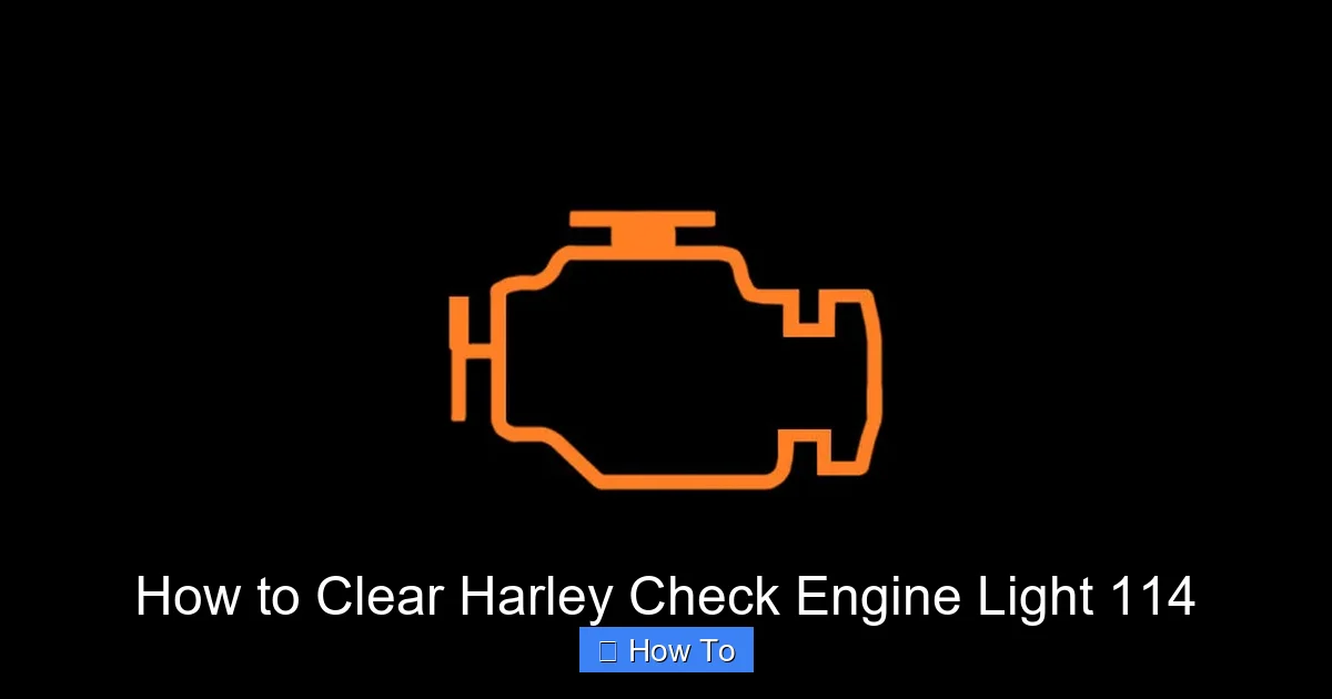 How to Clear Harley Check Engine Light 114