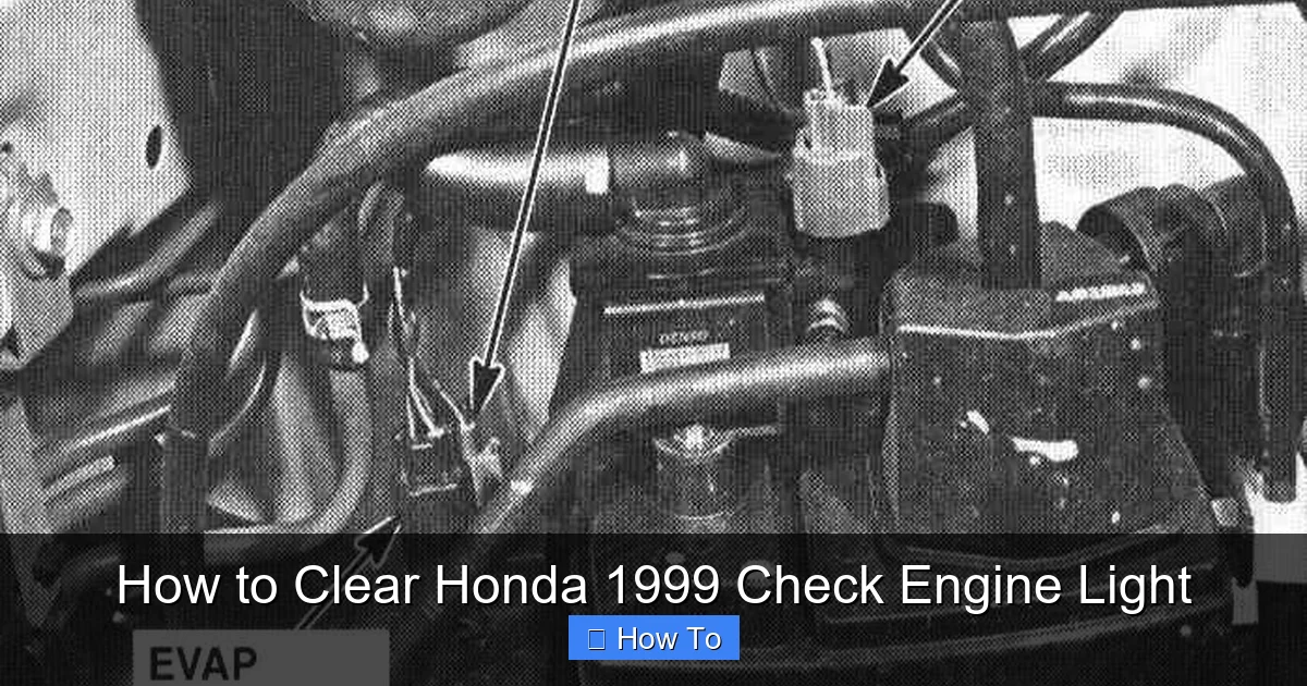 How to Clear Honda 1999 Check Engine Light