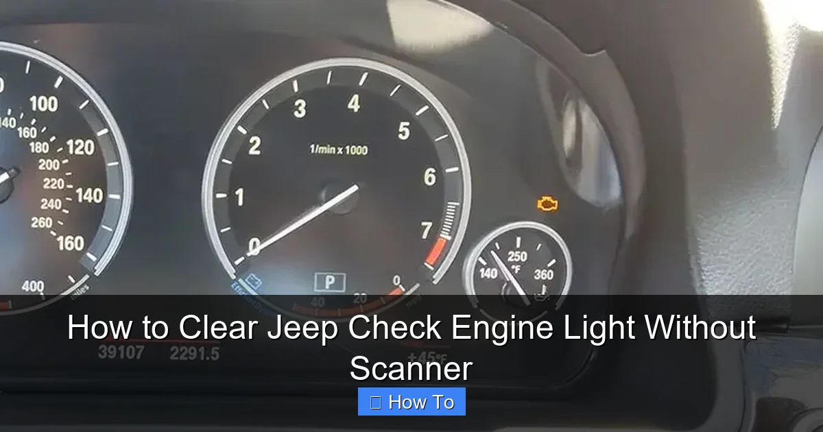 How to Clear Jeep Check Engine Light Without Scanner