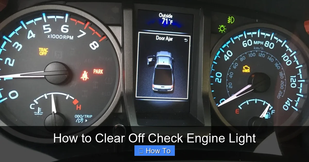 How to Clear Off Check Engine Light