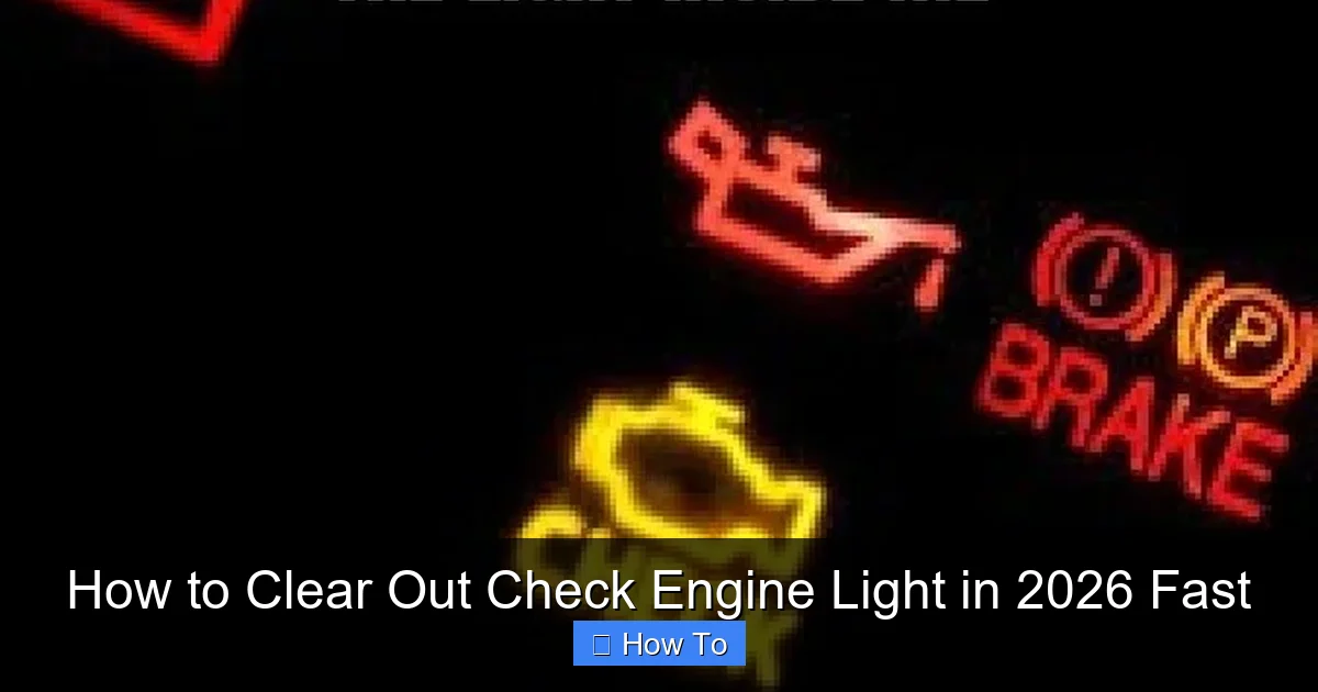 How to Clear Out Check Engine Light in 2026 Fast