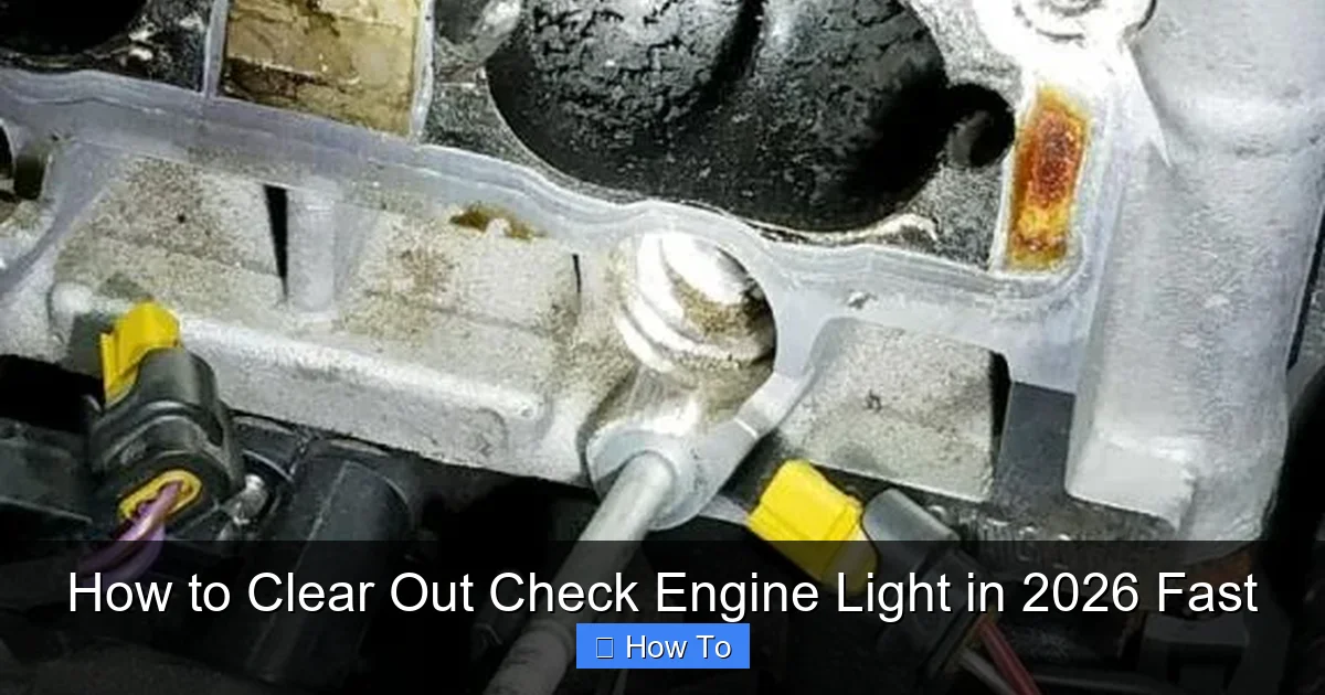 How to Clear Out Check Engine Light in 2026 Fast