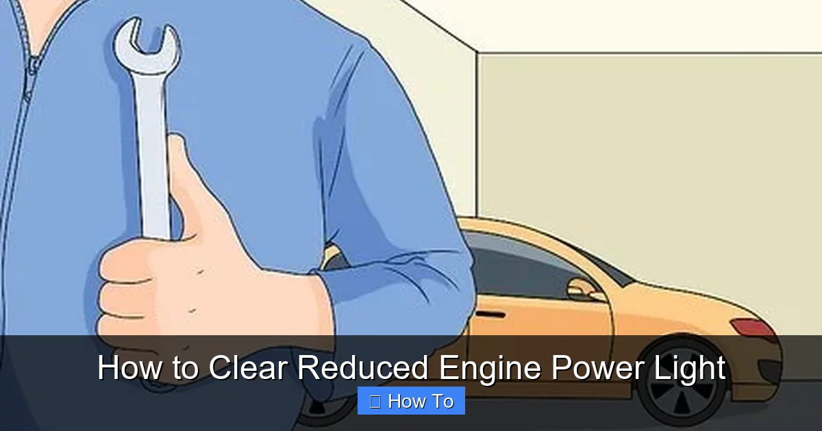 How to Clear Reduced Engine Power Light