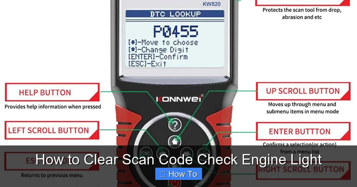 How to Clear Scan Code Check Engine Light