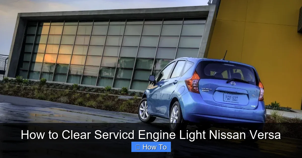 How to Clear Servicd Engine Light Nissan Versa