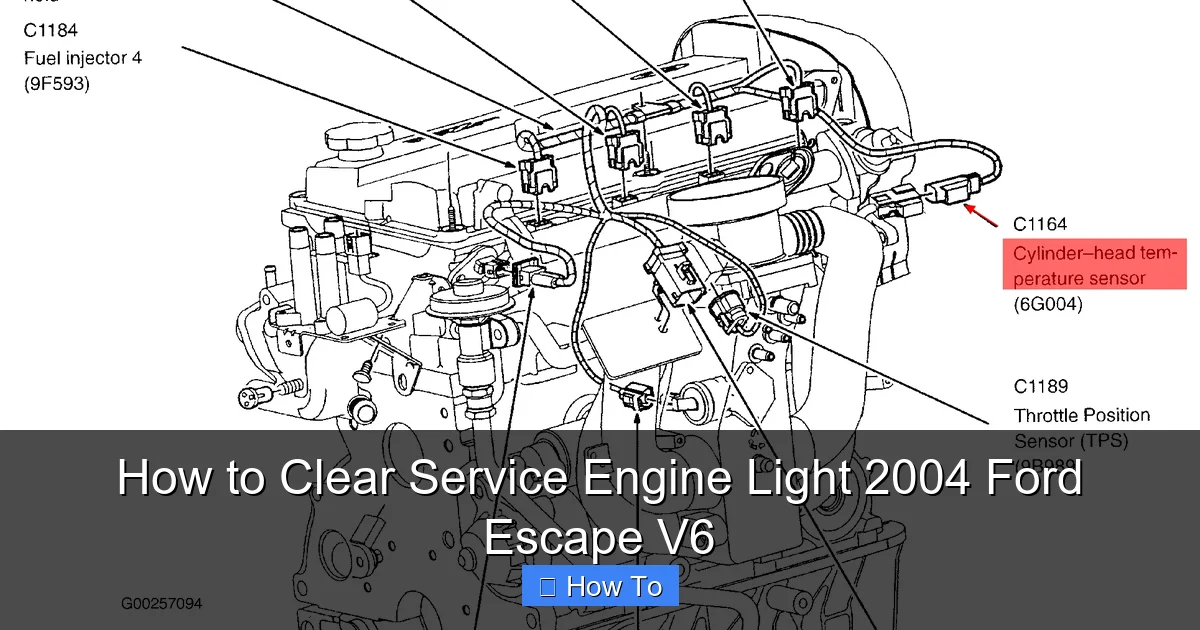 How to Clear Service Engine Light 2004 Ford Escape V6