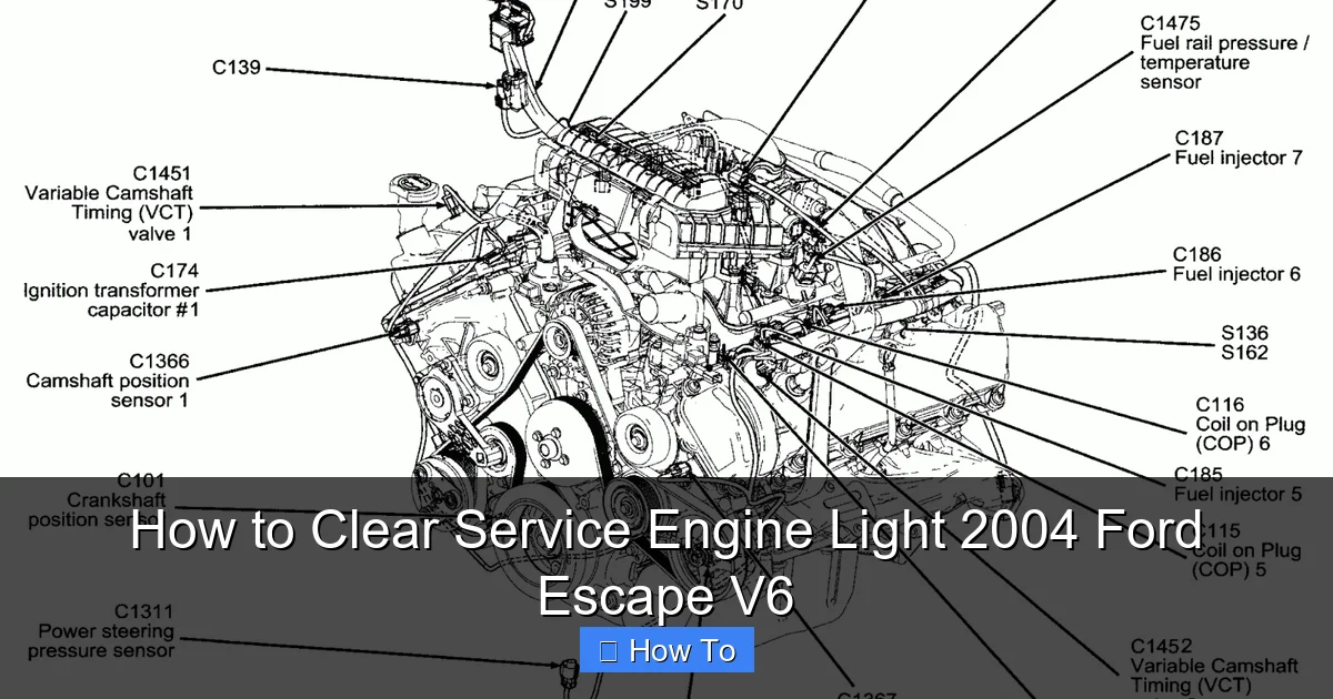 How to Clear Service Engine Light 2004 Ford Escape V6