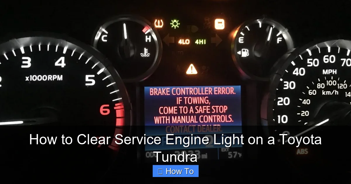 How to Clear Service Engine Light on a Toyota Tundra