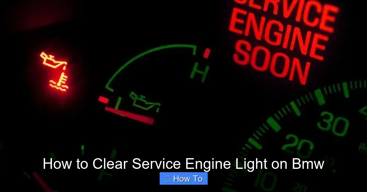 How to Clear Service Engine Light on Bmw
