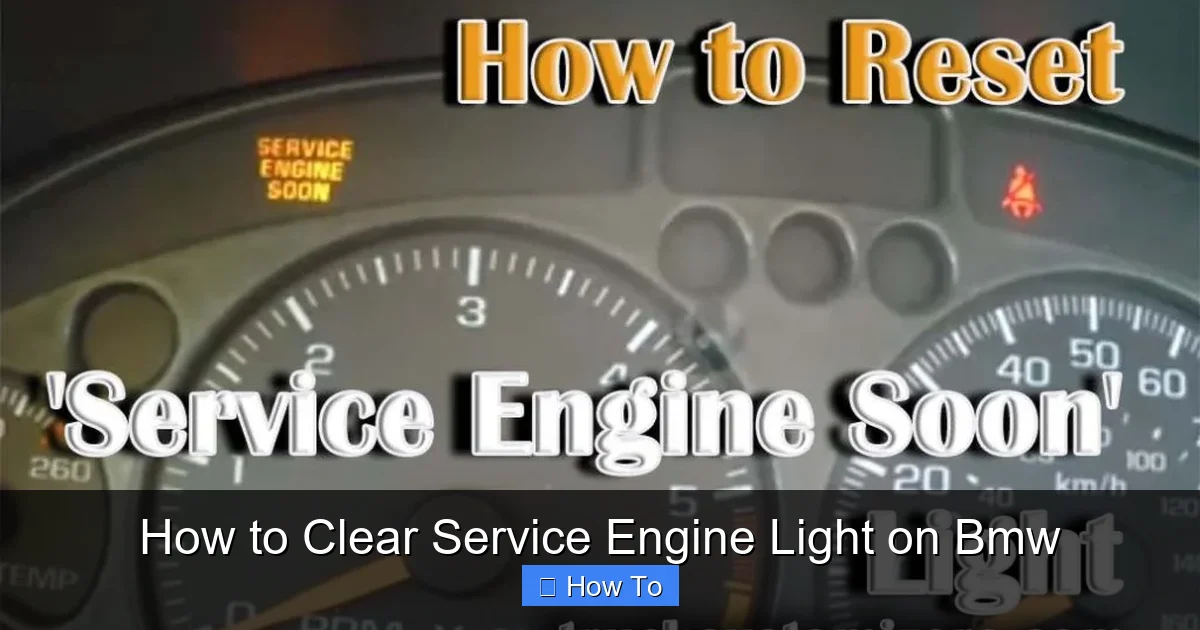 How to Clear Service Engine Light on Bmw