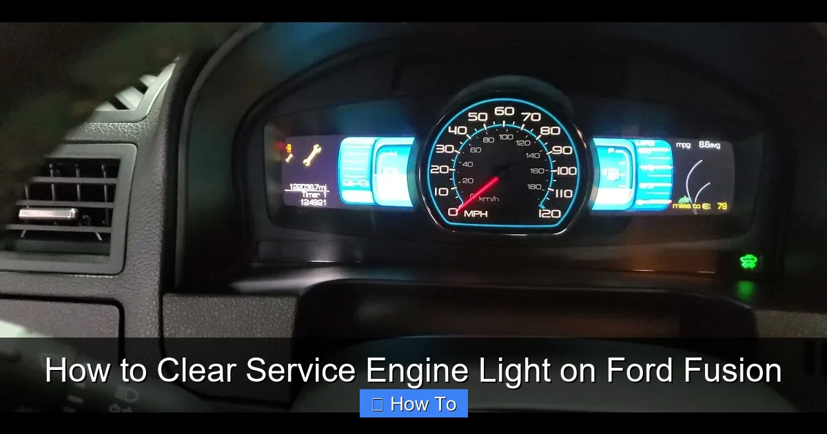 How to Clear Service Engine Light on Ford Fusion