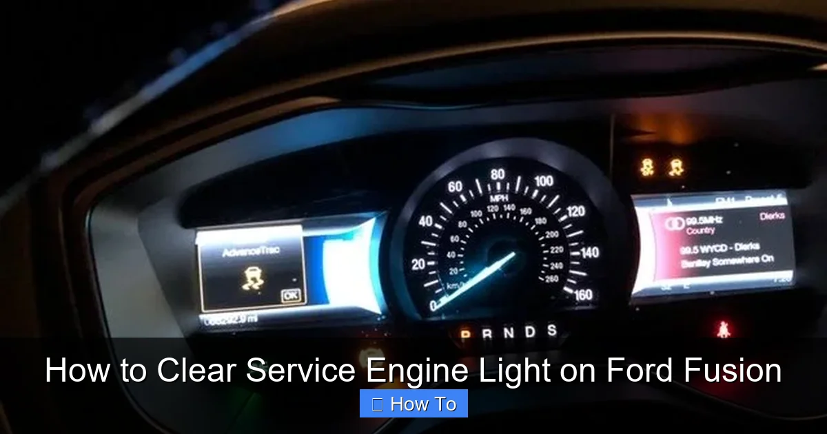 How to Clear Service Engine Light on Ford Fusion