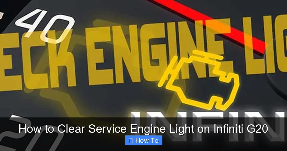 How to Clear Service Engine Light on Infiniti G20