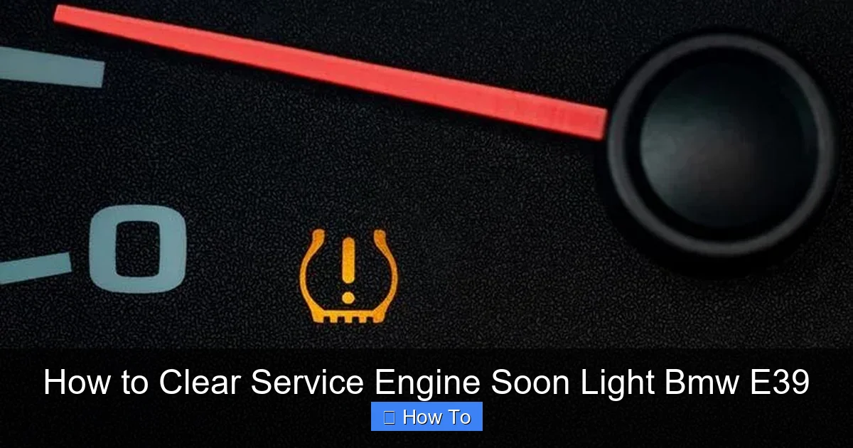 How to Clear Service Engine Soon Light Bmw E39