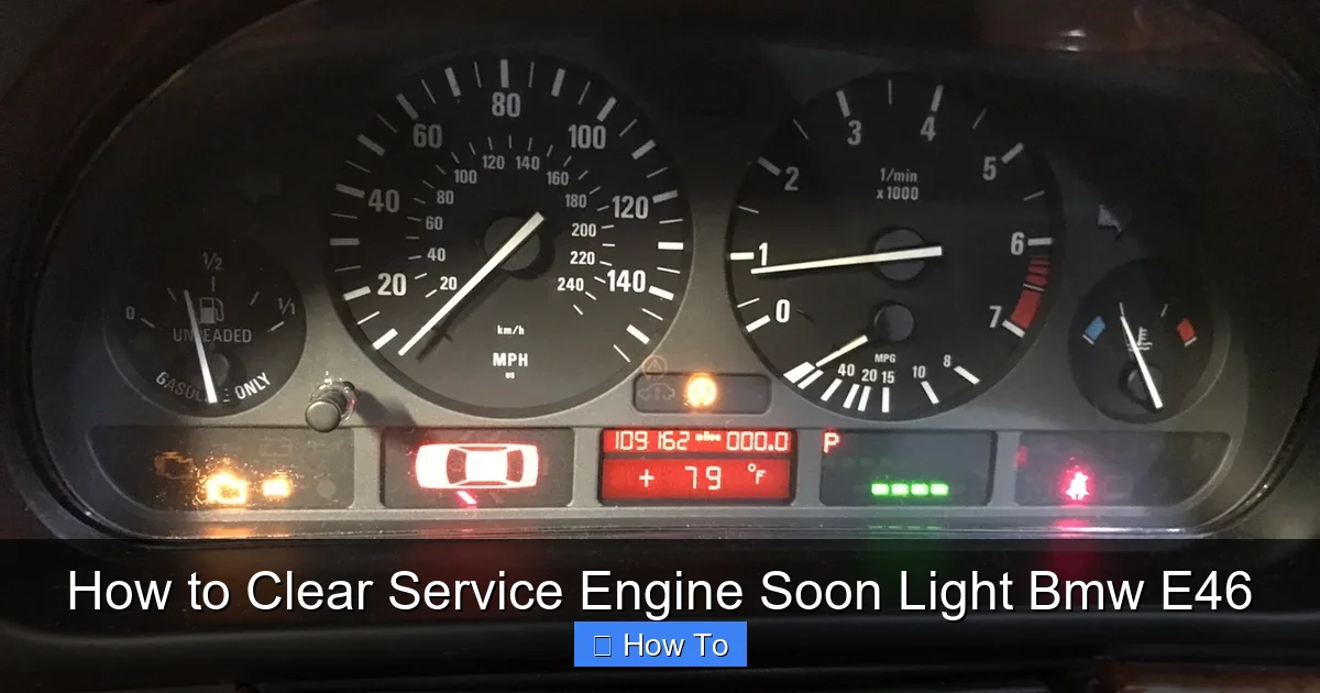 How to Clear Service Engine Soon Light Bmw E46