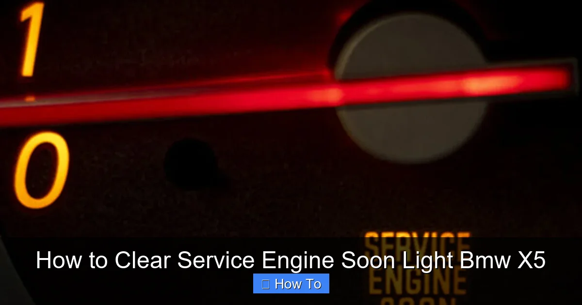 How to Clear Service Engine Soon Light Bmw X5