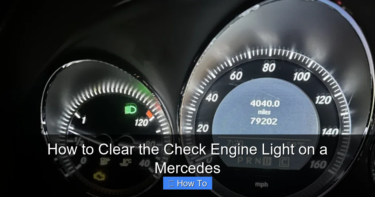 How to Clear the Check Engine Light on a Mercedes