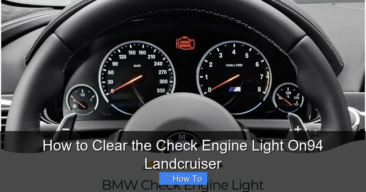 How to Clear the Check Engine Light On94 Landcruiser