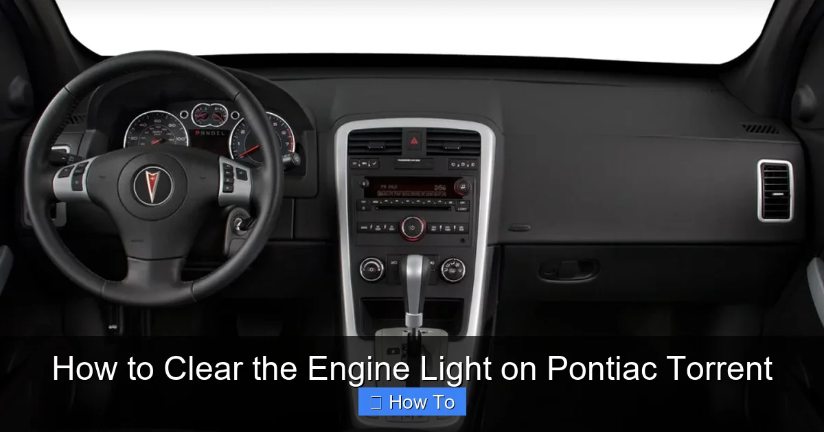 How to Clear the Engine Light on Pontiac Torrent