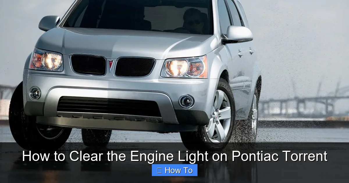 How to Clear the Engine Light on Pontiac Torrent
