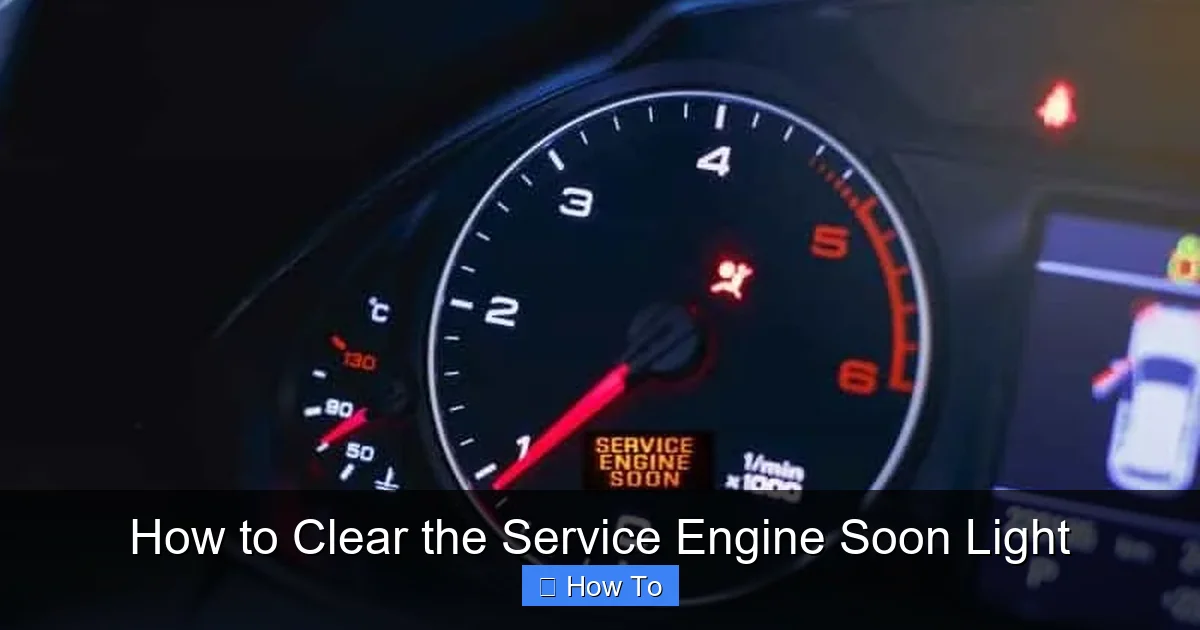 How to Clear the Service Engine Soon Light