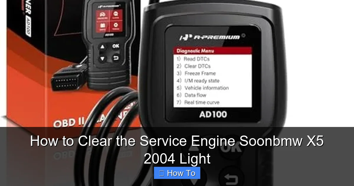 How to Clear the Service Engine Soonbmw X5 2004 Light