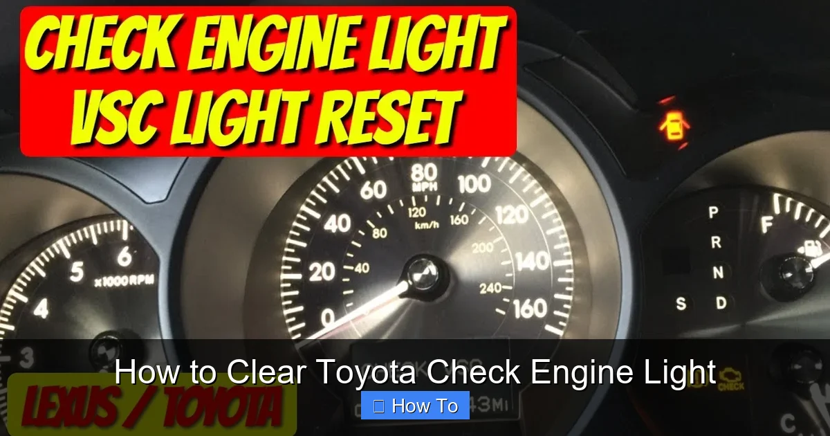 How to Clear Toyota Check Engine Light