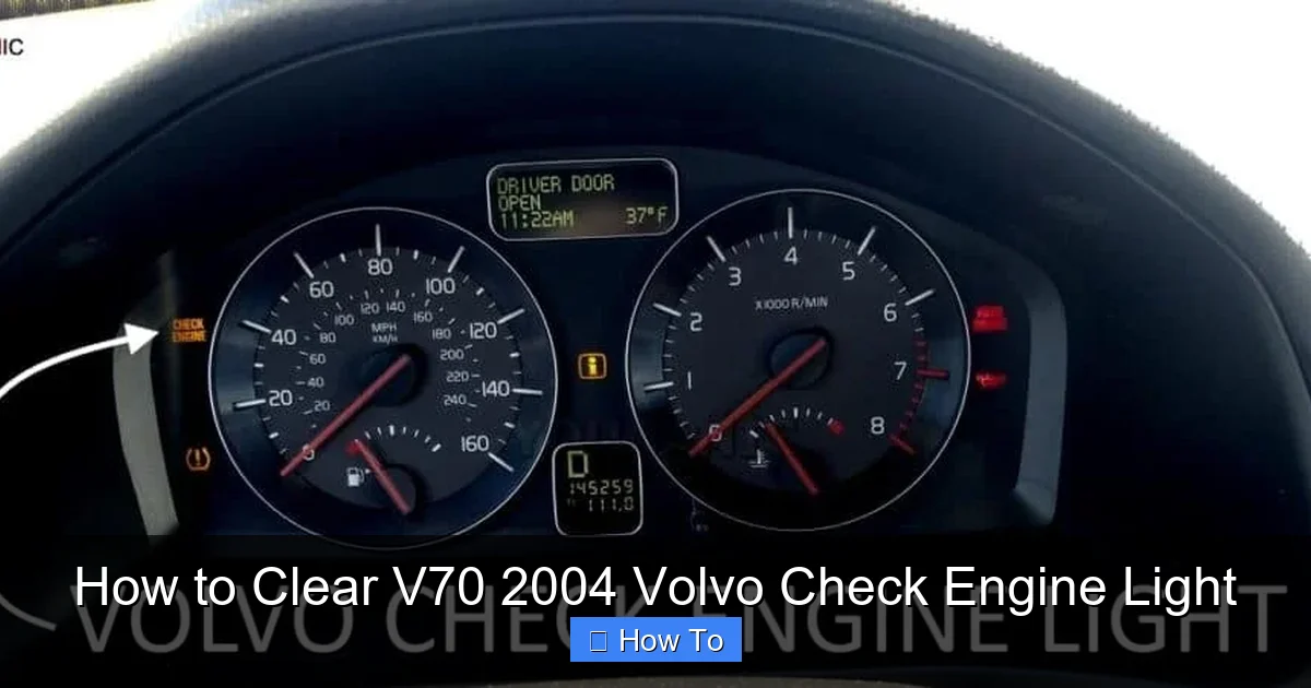 How to Clear V70 2004 Volvo Check Engine Light