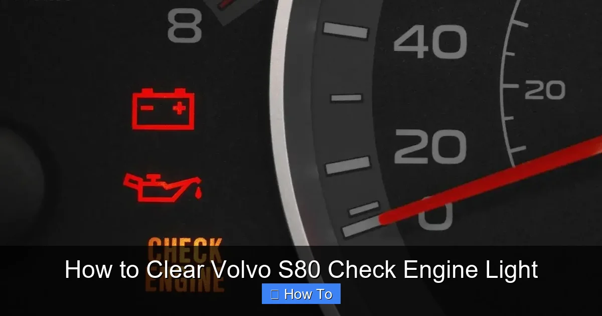 How to Clear Volvo S80 Check Engine Light