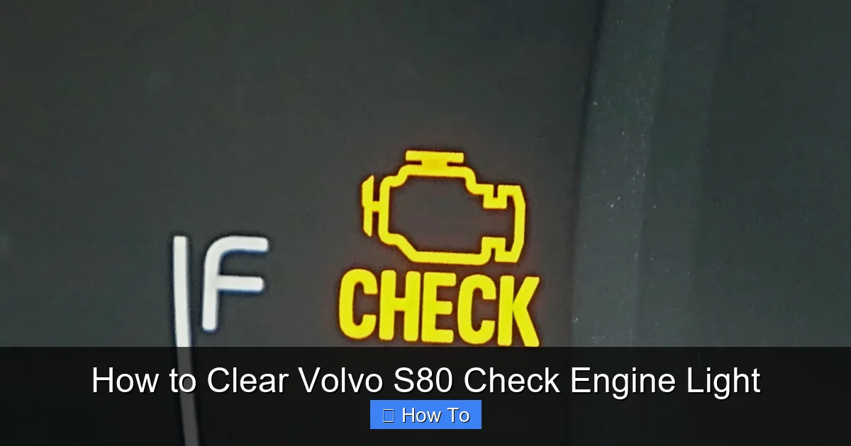 How to Clear Volvo S80 Check Engine Light