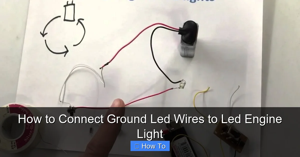 How to Connect Ground Led Wires to Led Engine Light