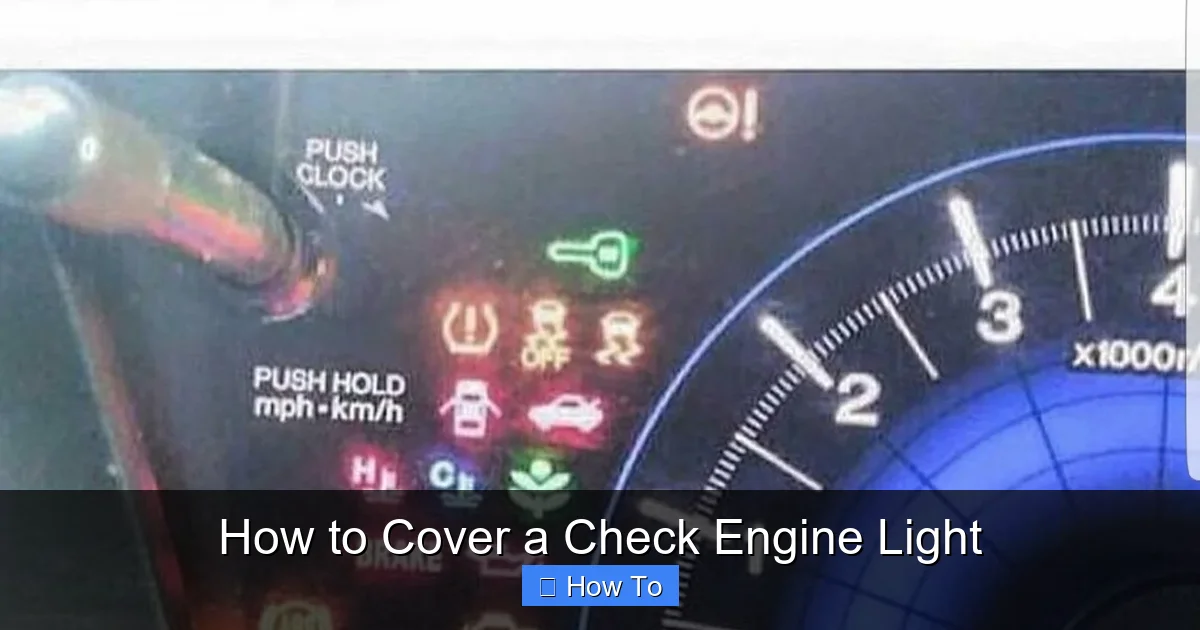 How to Cover a Check Engine Light