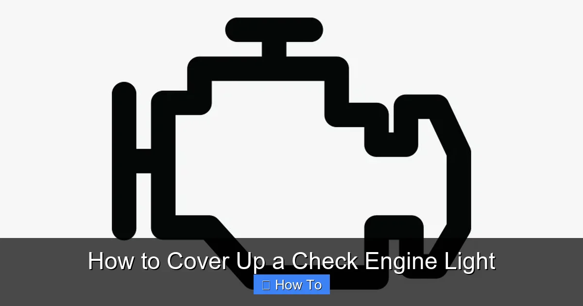 How to Cover Up a Check Engine Light