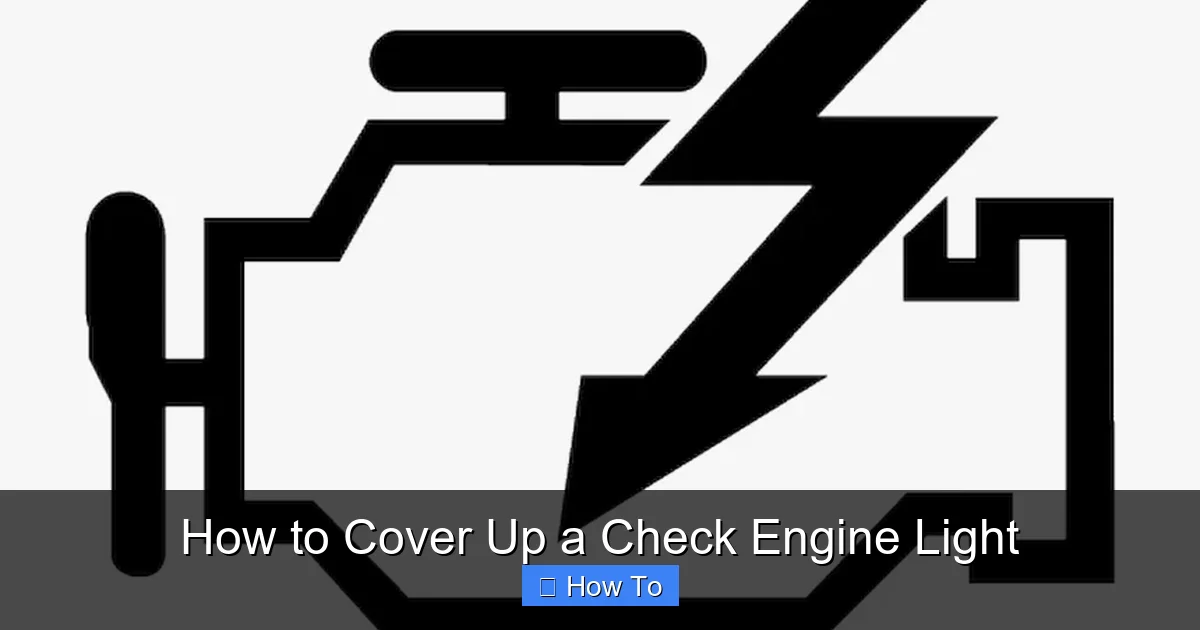 How to Cover Up a Check Engine Light